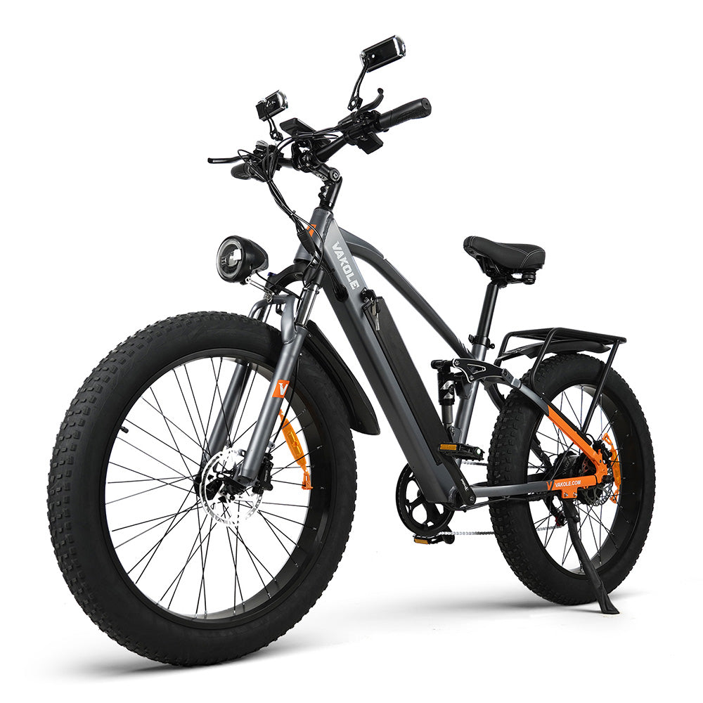 Vakole CO26 26" 500W Fat Bike Full Suspension E-Mountain Bike 48V 16Ah E-MTB